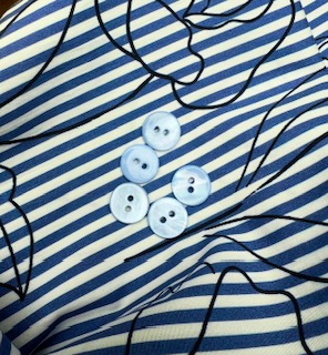 bouton  "bleu ciel" (12 mm) - Fabriqué en France