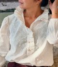 Tissu broderie anglaise coton STELLA