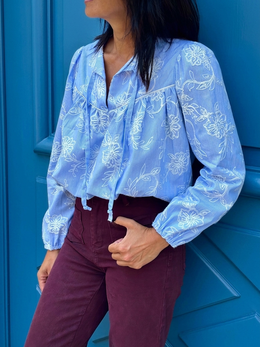 MY DRESS MADE BRODERIE CARLA PATRON COUTURE BLOUSE ZELIE CLEMATISSE PATTERN 13 MY DRESS MADE BRODERIE CARLA PATRON COUTURE BLOUSE ZELIE CLEMATISSE PATTERN 13