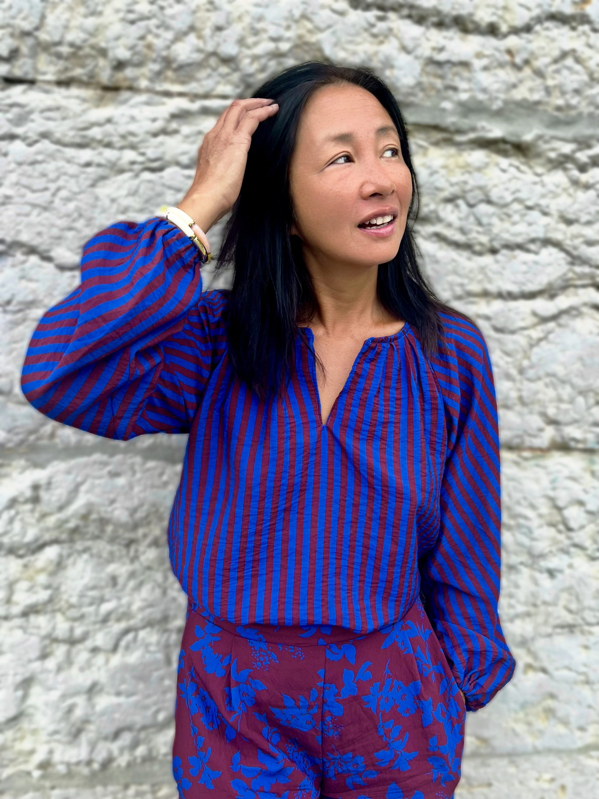Patron couture blouse Ella by Clématisse pattern + tissu rayures Twist – Image 4