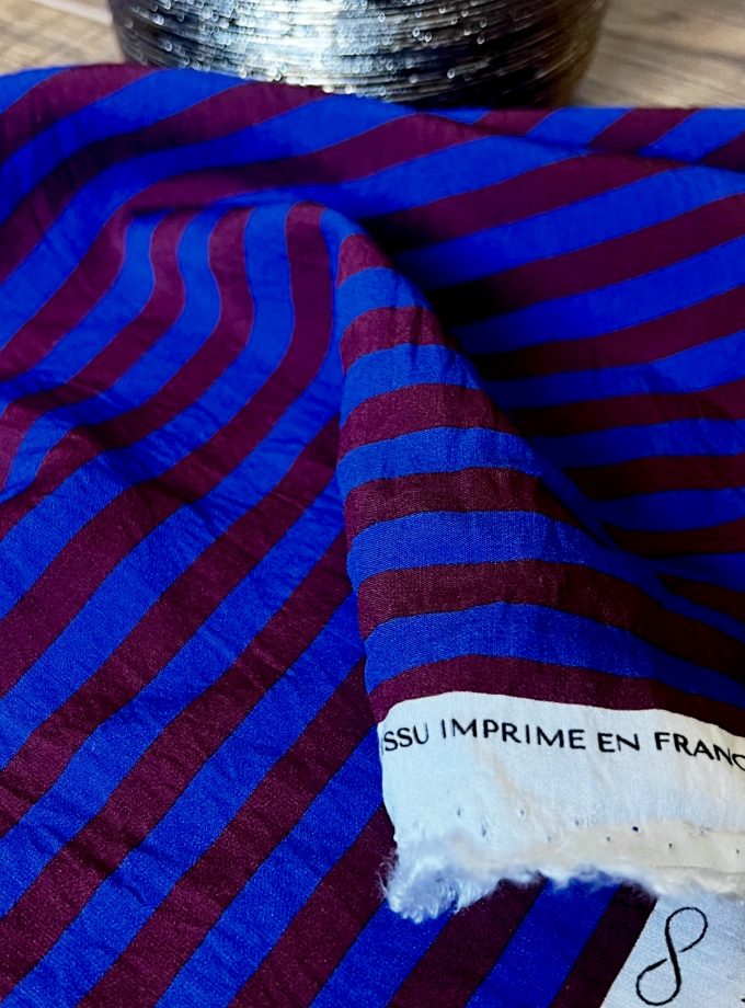 Tissu viscose texturé rayures TWIST - Imprimé en France