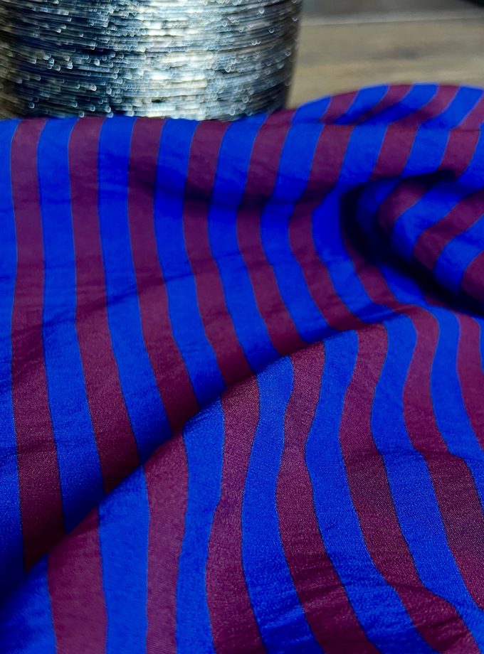 Tissu viscose texturé rayures TWIST - Imprimé en France
