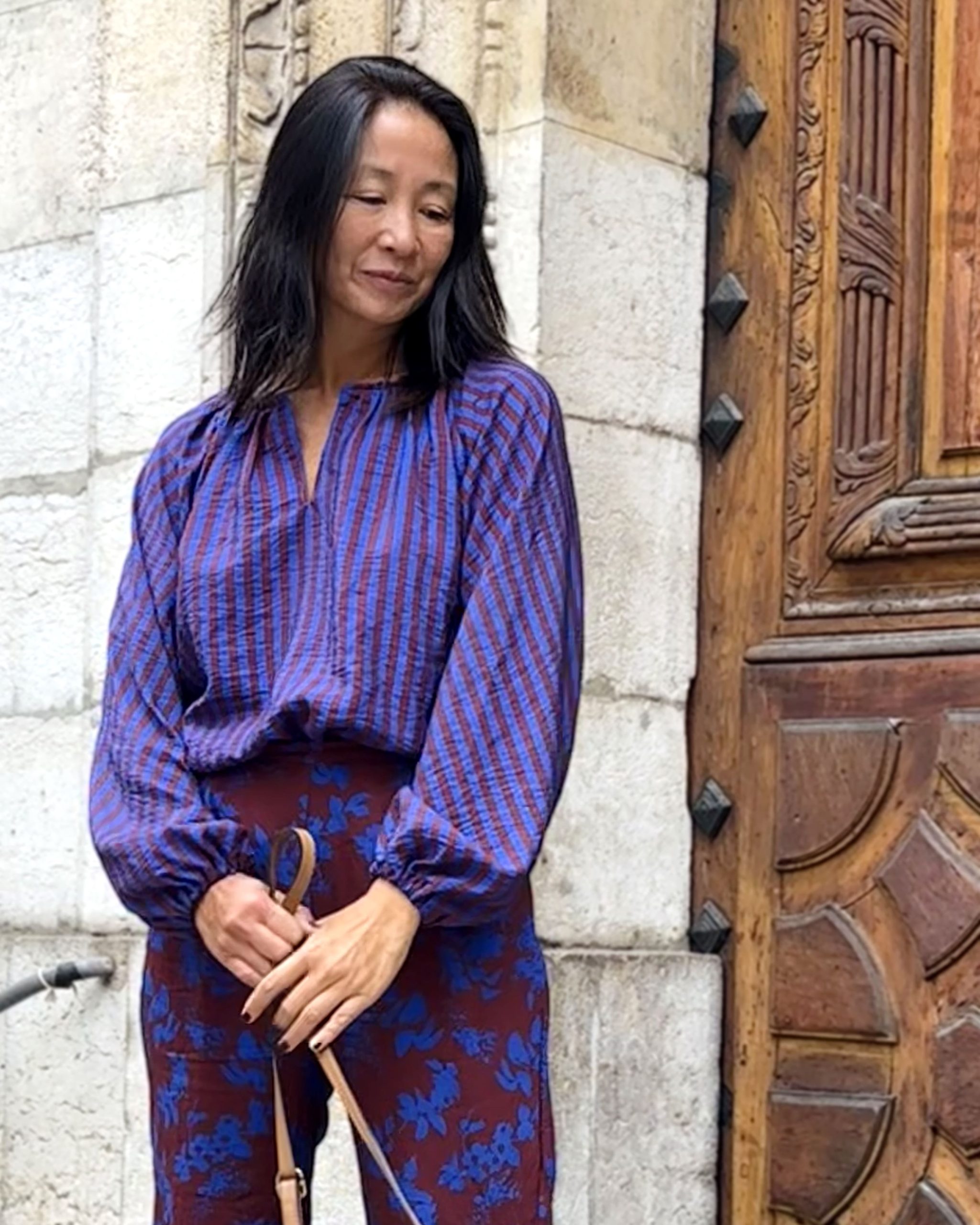 Patron couture blouse Ella by Clématisse pattern + tissu rayures Twist – Image 2